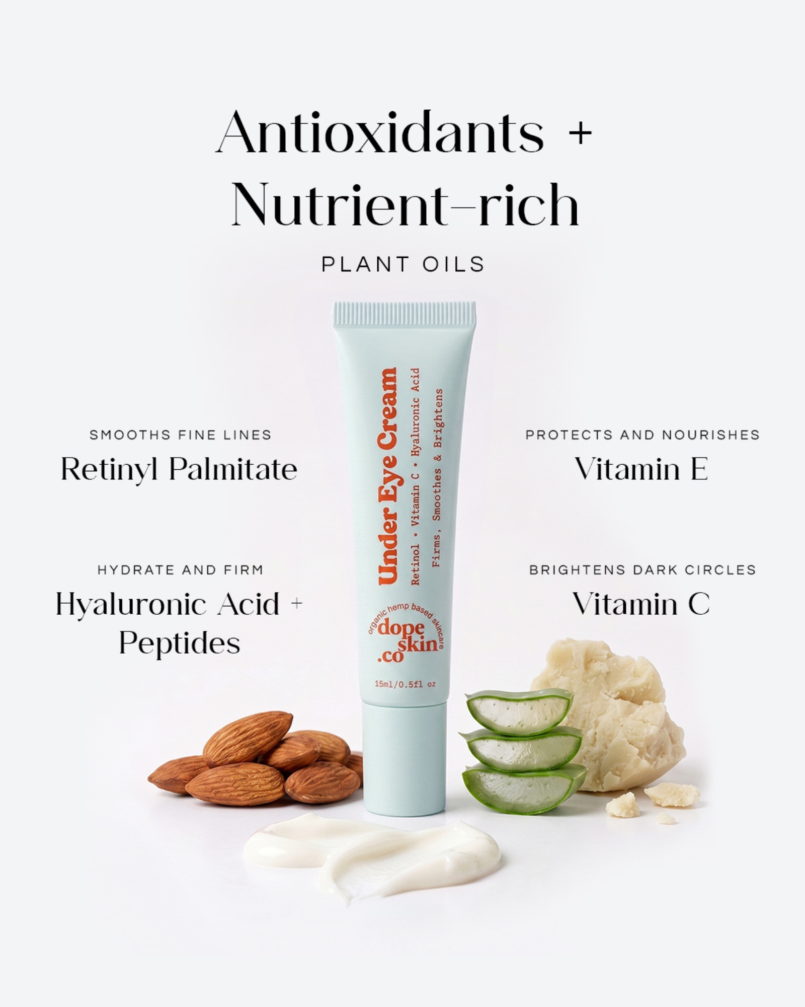 Retinol Eye Cream with Vitamin C & Peptides